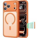 ESR for iPhone 17 Pro Max Case, Camera Control, Compatible with MagSafe, Shockproof Military-Grade Protection, Magnetic Phone Case for iPhone 17 Pro Max, Classic Hybrid Case, Frosted Orange