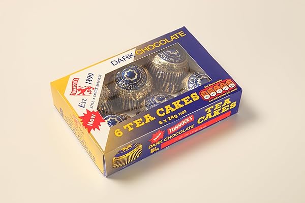 TUNNOCK’S TEA CAKES DARK CHOCOLATE 6 PACK – 24G (PACK OF 1)