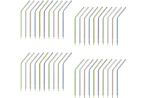 ANNWAH 200PCS Dental Disposable Air Water Spray Syringe Nozzles Colorful Spray Tips/Tubes Dental Office Use