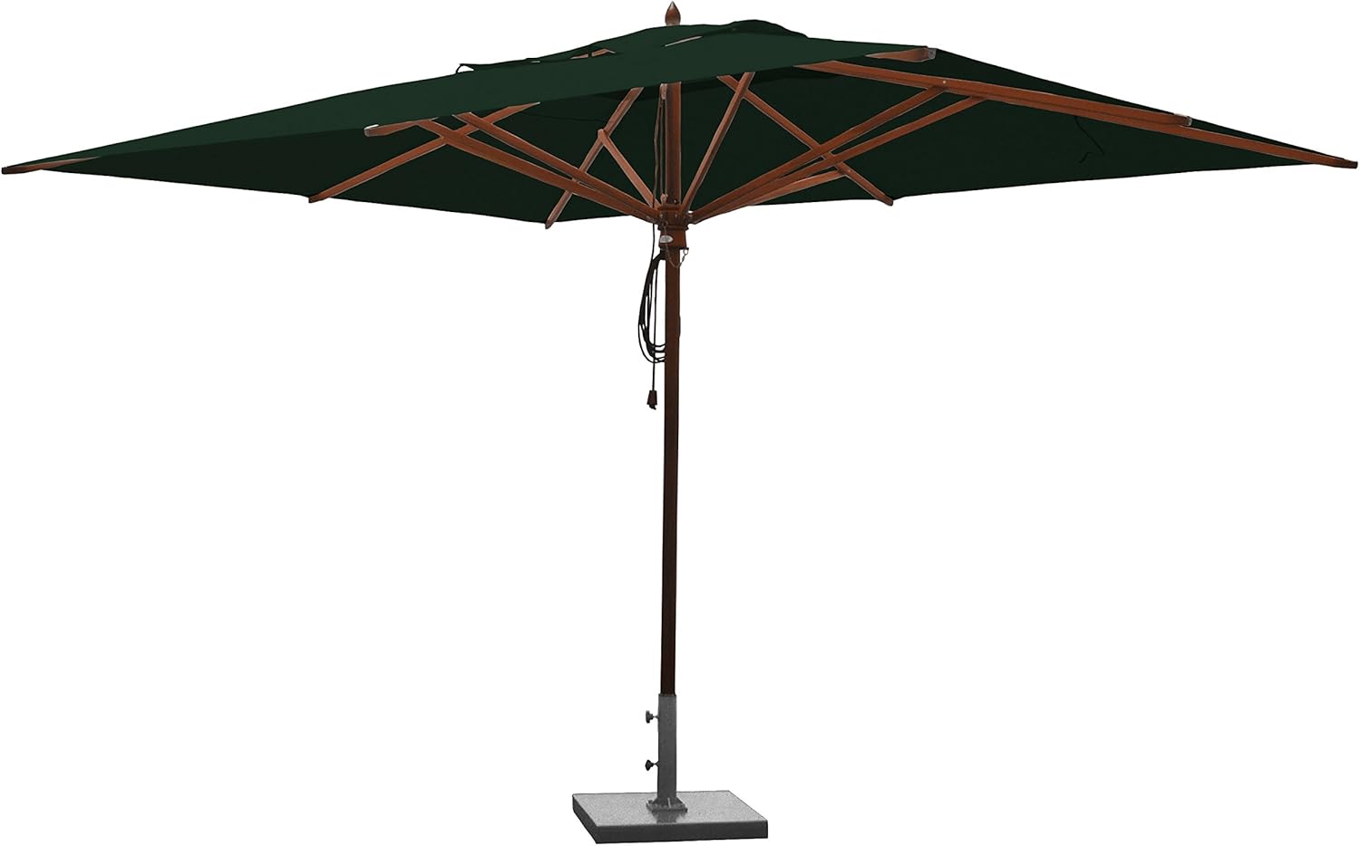Amazon Com Greencorner Mahogany Rectangle Patio Umbrella 10 X 13 Foot Forest Green Garden Outdoor