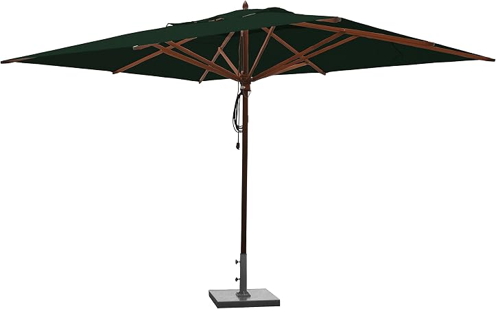 Amazon Com Greencorner Mahogany Rectangle Patio Umbrella 10 X 13 Foot Forest Green Garden Outdoor