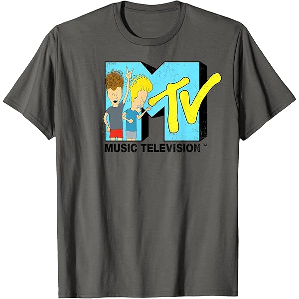 Amazon.com: Beavis and Butt-Head Distressed MTV Logo T-Shirt