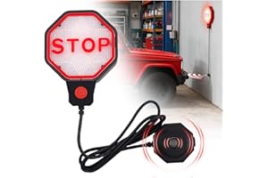 VKQTS LED Garage Parking Aid Adjustable,Dual Power Garage Parking Sensor with LED Red/Yellow/Green Display,Portable Garages C