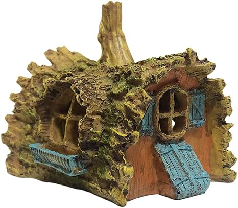Amazon Com Slocme Aquarium Resin Tree House Ornament Fish Tank