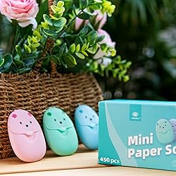 BAIKAFU 9 Boxes (450 Sheets) Paper Soap Sheets,Soap