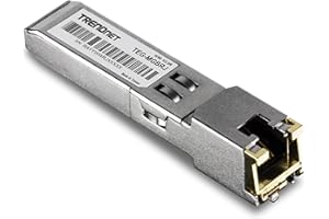 TRENDnet SFP to RJ45 1000BASE-T Copper SFP Module, TEG-MGBRJ, 100m (328 Ft.), RJ45 Connector, Hot Pluggable, Supports Data Ra