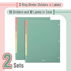 Mr. Pen- Binder Dividers with Tabs, Pack of 2 Sets