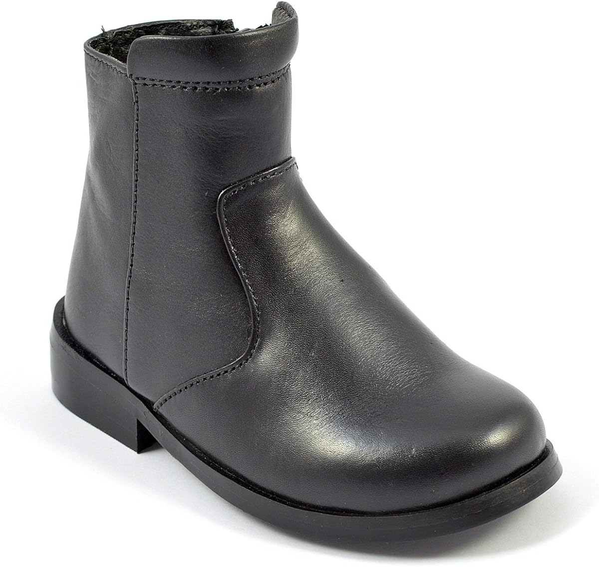 Children Kids Infant Junior Black Leather Boots Style 5003 UK 11 / US