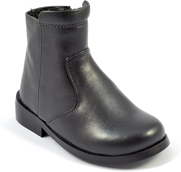 Children Kids Infant Junior Black Leather Boots Style 5003 UK 11 / US