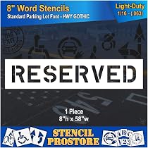 Pavement Stencils - 12 Inch Alphabet KIT Stencil Set - (28 Piece) - 12" X 9