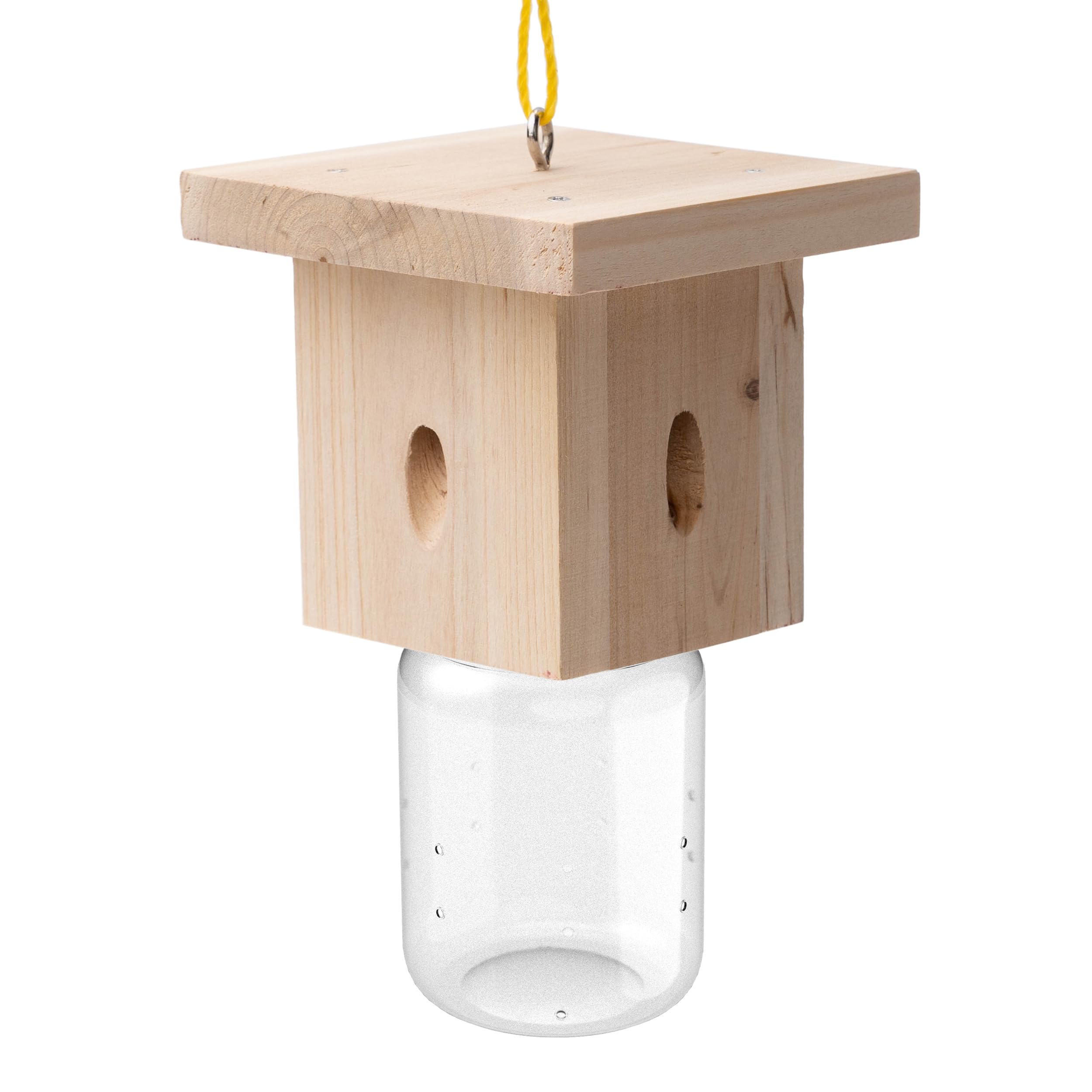 Photo 1 of 1 PCS Wood Carpenter Bee Trap for Outside - Best Bee Trap - Nature Hanging Carpenter Bee Traps Plastic Jar Outdoor - Insect Traps