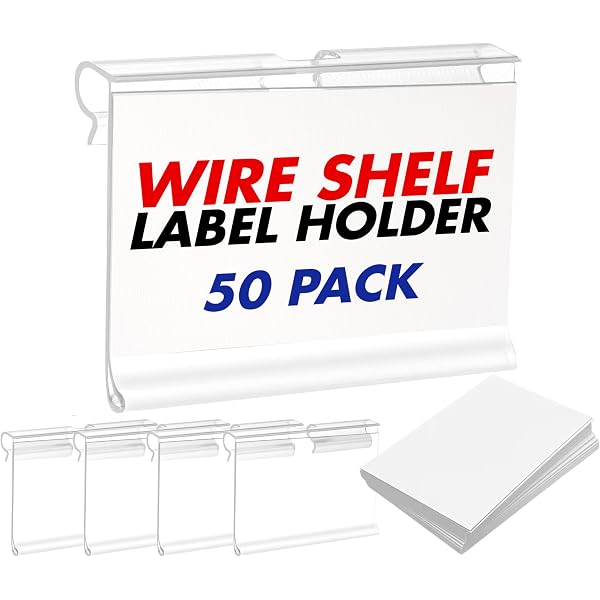 Wire Rrack Label Stands Label Holders Plastic Clear Millaass 30Pcs s,Plastic Wire Rack Wire ...