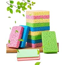 METUUTER 12-Count Kitchen Sponges- Compressed Cellulose Sponges Non-Scratch Natural Dish Sponge for Kitchen Bathroom Cars, Fu