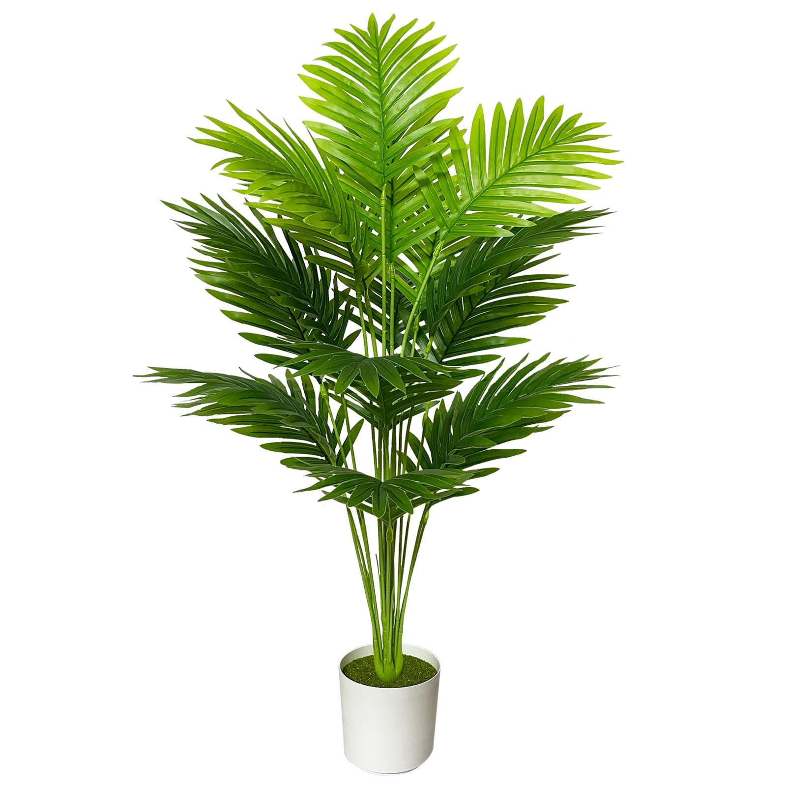 AIVORIUY Artificial Plant in Pots Fake Plants Indoor Outdoor, Faux Potted Tree Tropical Palm Floor Plants for Home Office Living Room Bedroom Decor Housewarming Gift (80cm Green Palm)