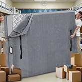 Mattress Bags for Moving and Storage, BETU Waterproof Mattress Protector Twin XL Mattress Cover for College Dorm Essential with 8 Heavy Duty Handles and Zipper Thick Moving Supplies (82x42x13.5 Grey)