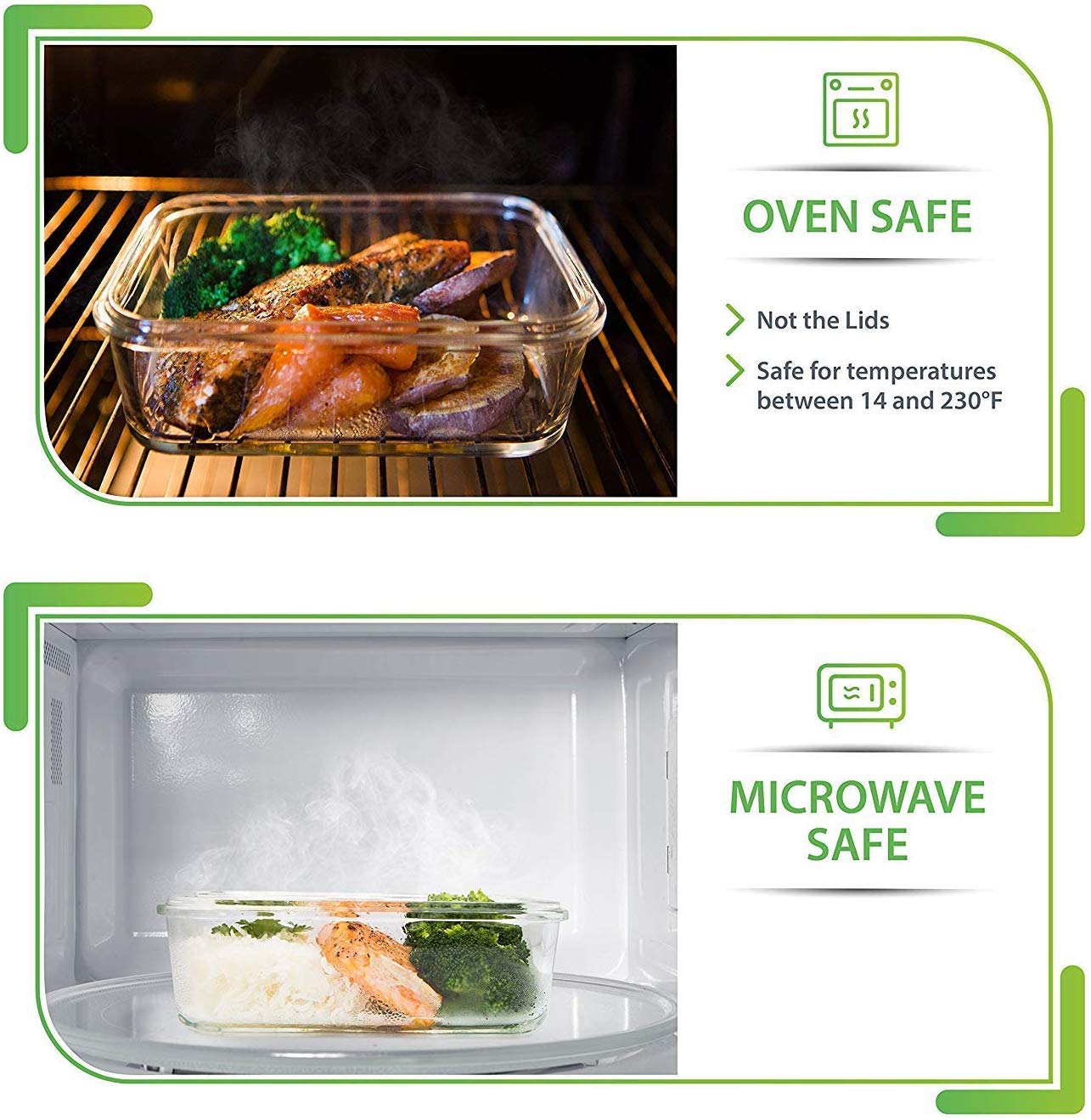 5-Pack,890ml Glass Meal Prep Containers - Food Prep Containers with Lids Meal Prep - Food Storage Containers Airtight - Lunch Containers Portion Control Containers - BPA Free Container