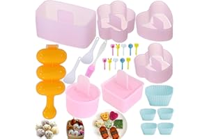 Gpurplebud Onigiri Mold Set 25pcs - Musubi Mold Kit Rice Ball Mold Onigiri Making Kit Spam Musubi Maker Press Sushi Making Kit Rice Molds for Lunch Bento and Home DIY