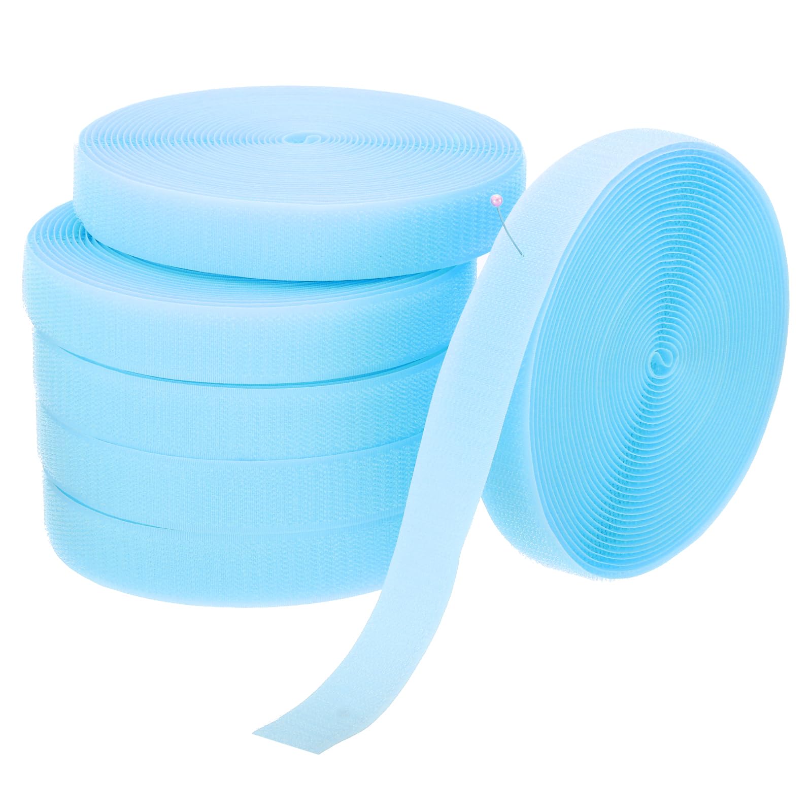 PATIKIL 6 Rolls 157Ft Carpet Marker Strips, Nylon Floor Tape for Areas and Flow Line Up for Classroom, Social Distance, Office, Light Blue