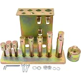 24813 Shop Press Pin Hydraulic Press Pin Punch Set, 2-20 Ton Capacity Compatible with Press Models 24811, 24812, 25087, 25088