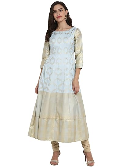 pastel blue anarkali