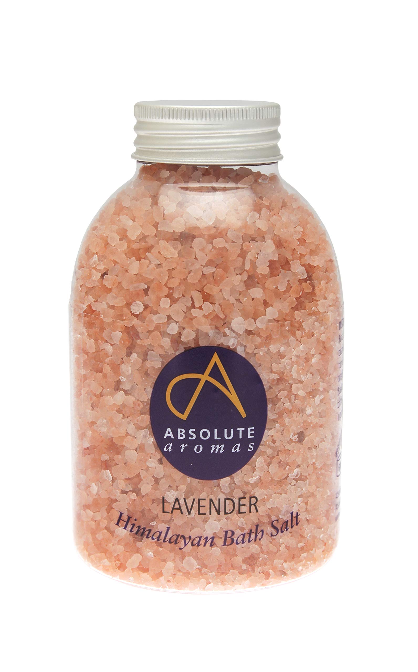 Absolute Aromas Lavender Bath Salts 625g - Natural Pink Himalayan Salt Infused with 100% Pure Lavender French Essential Oil - Relax and soak Tired Muscles