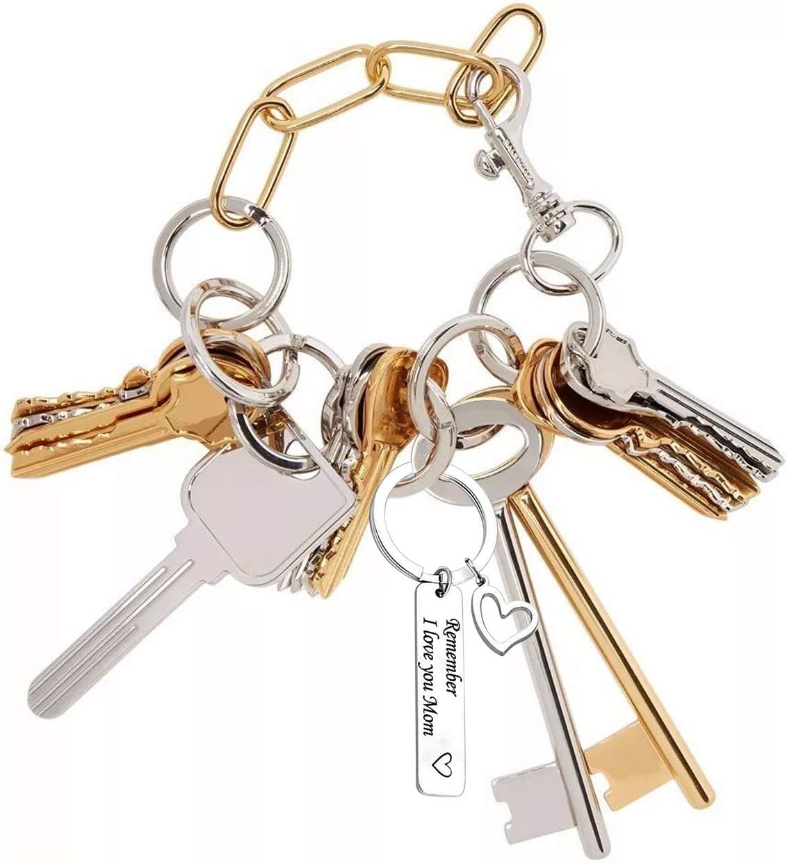 SEDEX Key Rings Tag Engraved I Love You Mothers Father Day Gifts from Daughter and Son Key Chains for Women Best Dad Mum Personalised Keychain with Dog Tag (Rember I Love You Dad) - Image 5