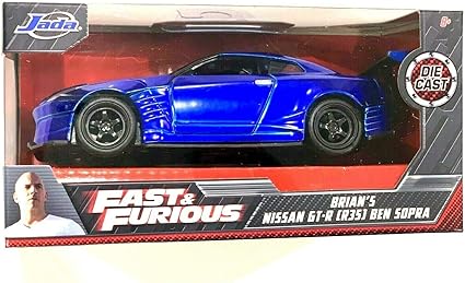 Amazon Com Jada Fast Furious 1 32 Scale Diecast Brian S Nissn Gt R R35 Ben Sopra Blue Toys Games