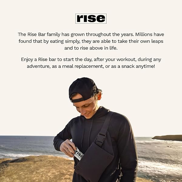 RISE BREAKFAST WHEY PROTEIN BARS ALMOND HONEY, 18G PROTEIN, 2.01 OZ (12 PACK)