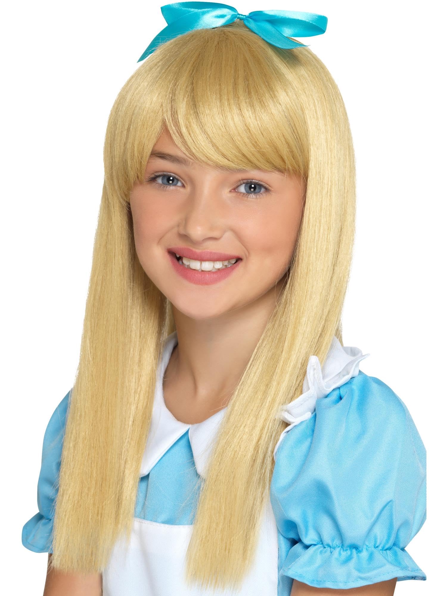 Smiffys Wonderland Princess Wig, Blonde Kids, Girls Fancy Dress, Princess Dress Up Wigs