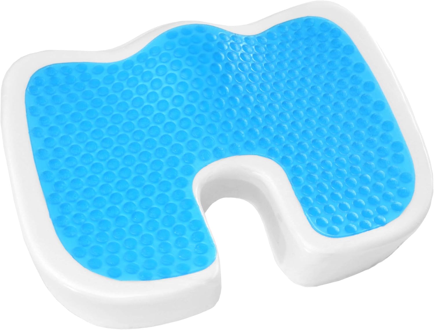 Plixio Gel Seat Cushion Memory Foam Chair Pillow with Cooling Gel for Sciatica, Coccyx, Back & Tailbone Pain Relief - Orthopedic Chair Pad for Support in Office Desk Chair, Car, Wheelchair & Airplane: Home & Kitchen