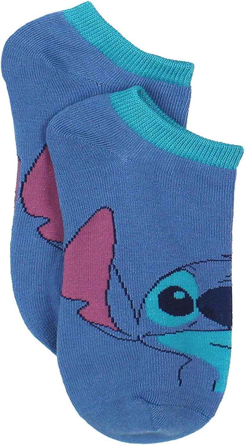 Disney Lilo & Stitch Womens 6 pack Socks (9-11 (Shoe: 4-10), Stitch Blue): Clothing
