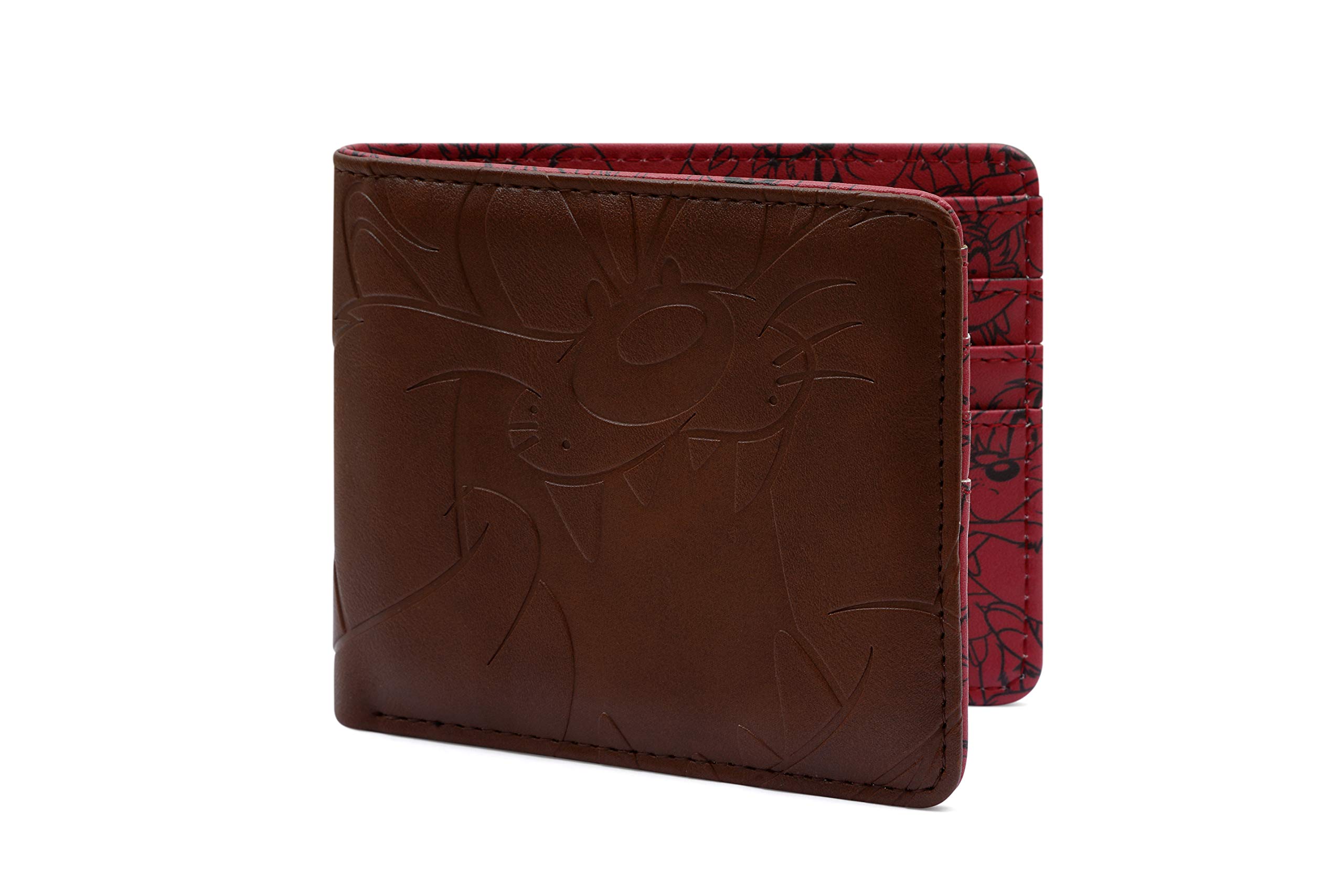 BB Designs Looney Tunes Embossed Tasmanian Devil 'TAZ' Unisex Adults Wallet - Black, Fabric, Casual, Coin Pocket, Zipper Closure, 0.11kg