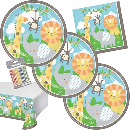 Party Supplies Forest Animals Lion Giraffe Elephant Birthday Party