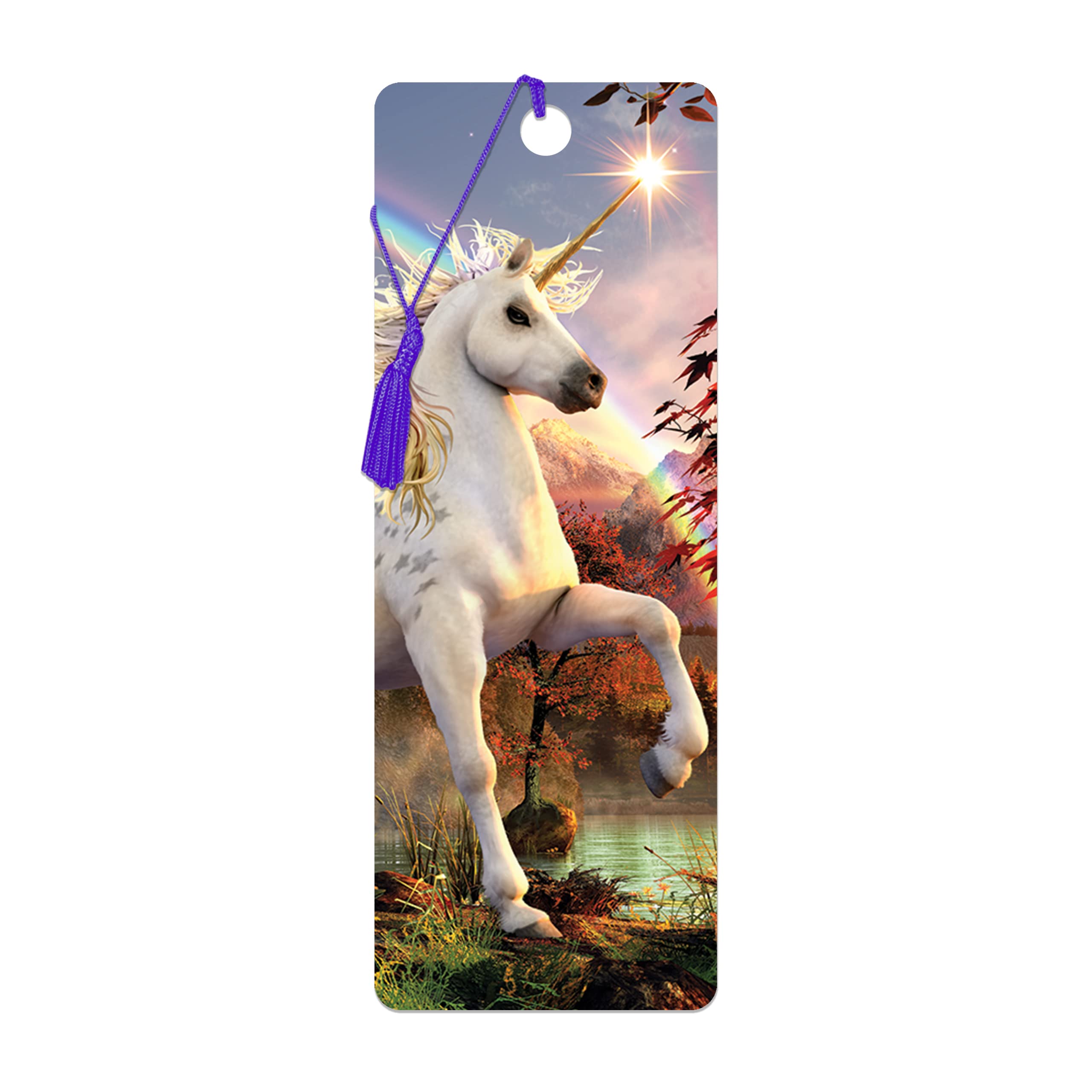 3D LiveLife Bookmark - Unicorn Evening Star from Deluxebase. Cute Lenticular Unicorn Page Marker. Animal Themed Accessories for Book Lovers. Small Gifts for Men, Women, Writers and Teachers.