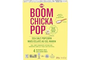 Angie’s BOOMCHICKAPOP® Microwave Popcorn - Sea Salt, 93g each, Net weight - 372g, 4 Count