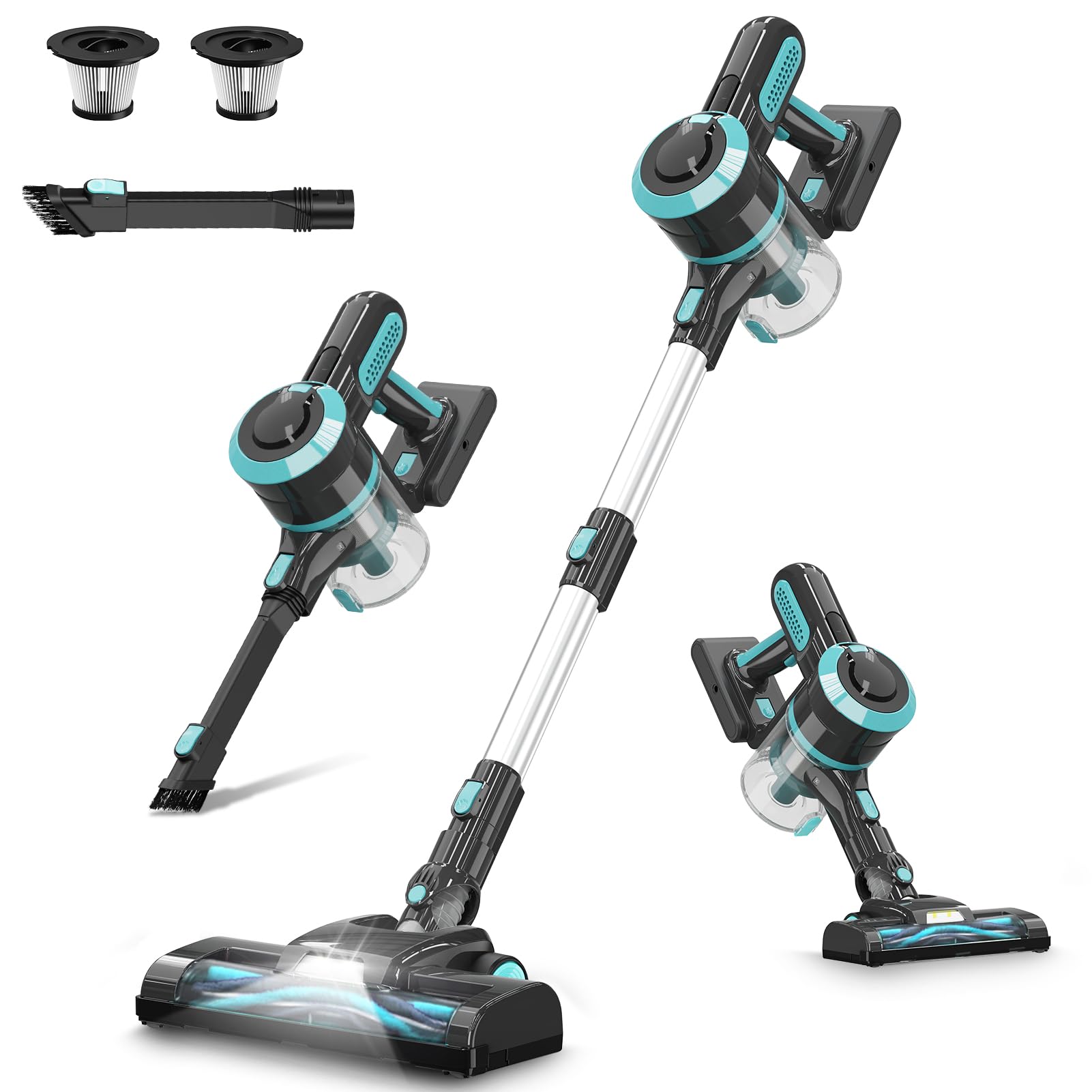 Photo 1 of JYH Cordless Vacuum Cleaner, Powerful Stick Vacuum with 45mins Runtime, 25Kpa 210W Brushless 4 in 1 Lightweight Rechargeable Wireless Vacuum Cleaner Perfect for Hardwood Floor Pet Hair