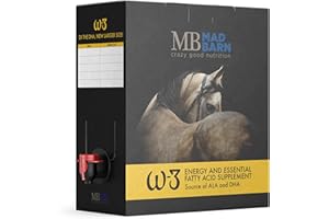 Mad Barn - W-3 Oil 5 L with Omega-3 DHA & Natural Vitamin E | Fat Supplement for Horses | Supports Healthy Skin & Shiny Coat