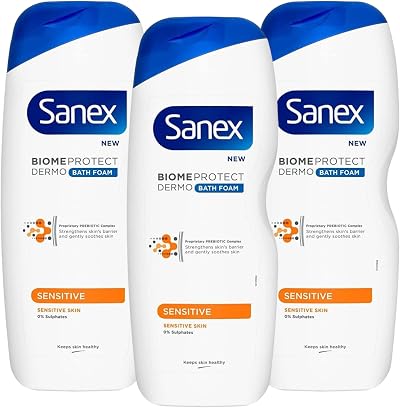 Sanex Biomeprotect Sensitive Bath Foam 570ml 3 Pack