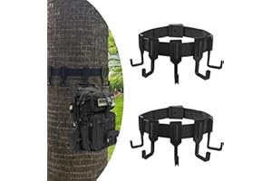 Sailortenx Treestand Strap Gear Hangers with Large Hooks, Lightweight Multi-Hook Accessory Holder, Outdoor Tree Stand Bow & Gear Hanger for Hunting, Camping, Hiking