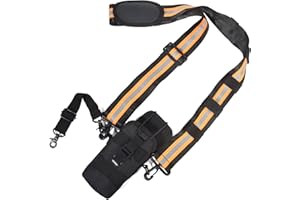 HYS Nylon Radio Holster Set – Heavy Duty Reflective Shoulder Strap, Anti-Sway, for Uniden bcd436hp Motorola GP88 MT500 MTS200