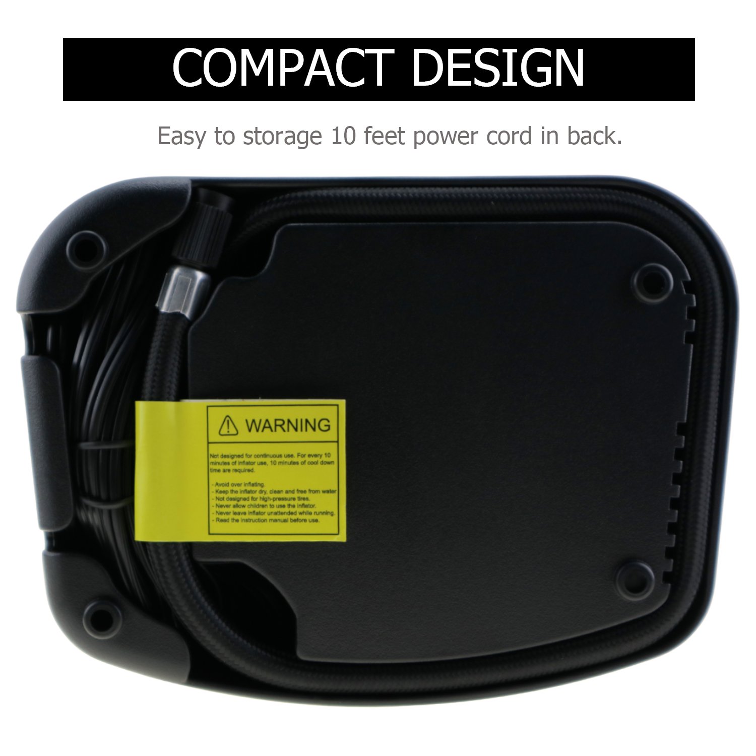 ANNKOO 300PSI Tire Inflator Premium Electric 12v DC Portable Auto Air Compressor Pump for Car, Truck, Bicycle or RV, Basketballs, Air Bed Mattress and Other Inflatables