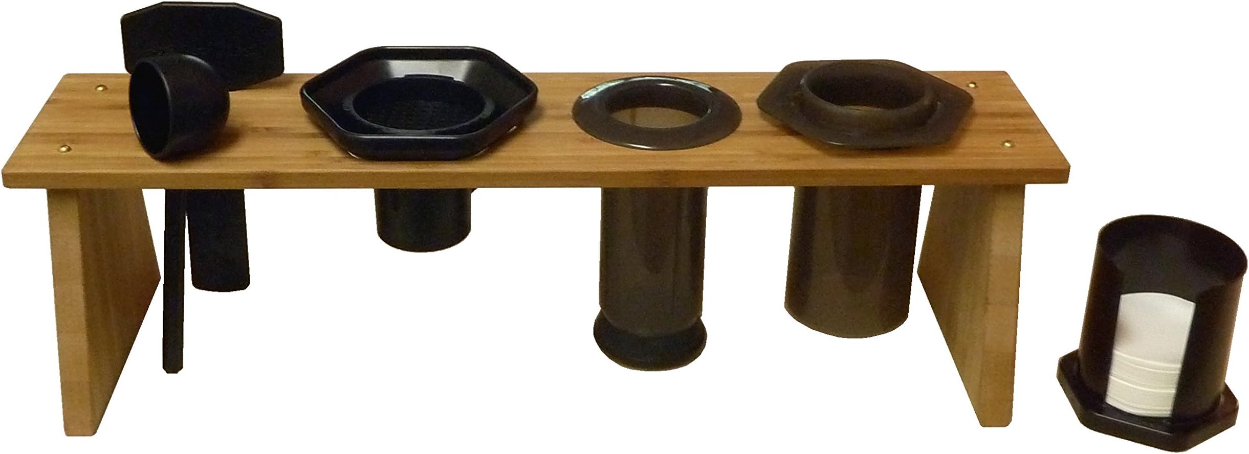 Bamboo Caddy Rack for AeroPress Coffee Maker