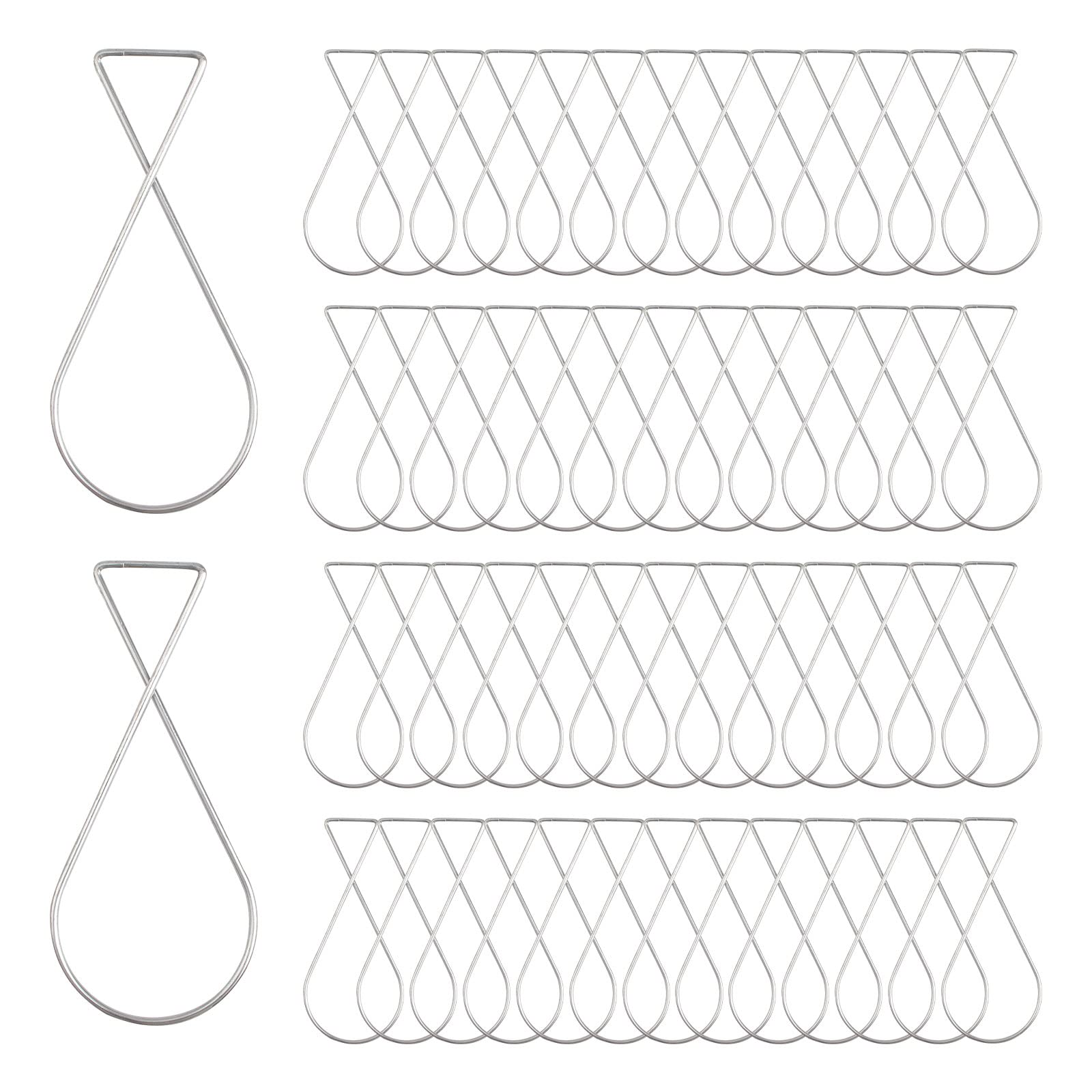INCREWAY Ceiling Hooks Clips 30pcs Spring Steel Hooks Figure-8 Squeeze Hangers Party Christmas Wedding Classroom Office Home Decorations from Suspended Tile/Grid/Drop Ceilings, Sliver, Large
