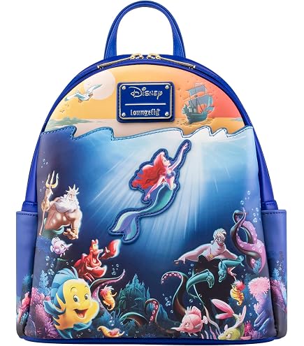 Loungefly Backpack Disney - Little Mermaid - Backpack - Disney Princesses - Cute Collectable Bag - Gift Idea - Official Merchandise - for Boys, Girls Men and Women