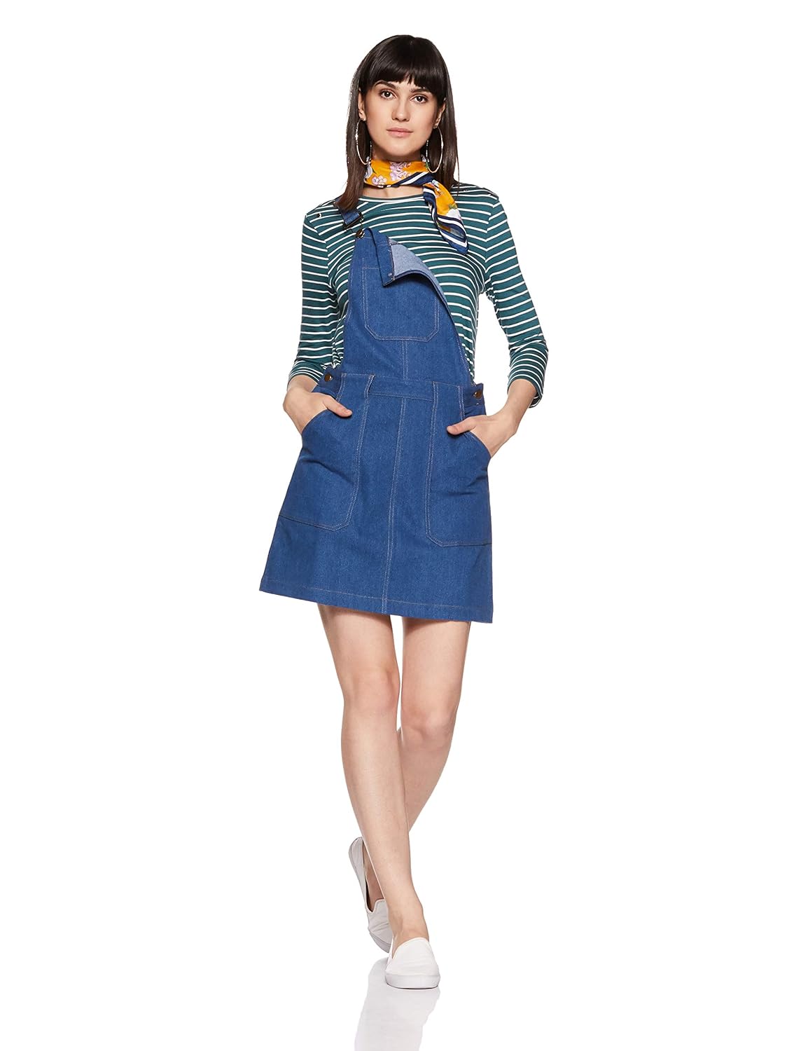 faballey women's denim a-line dress