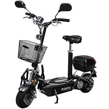 Rolektro Eco-Fun 20 V.2 SE Plus Schwarz Faltbarer Elektroroller 20 Km/H Straßenverkehrszulassung 500 W Keine Helmpflicht