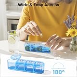 Betife Pill Box Organiser 4 Times a Day 7 Day 4 Compartments Black view 6