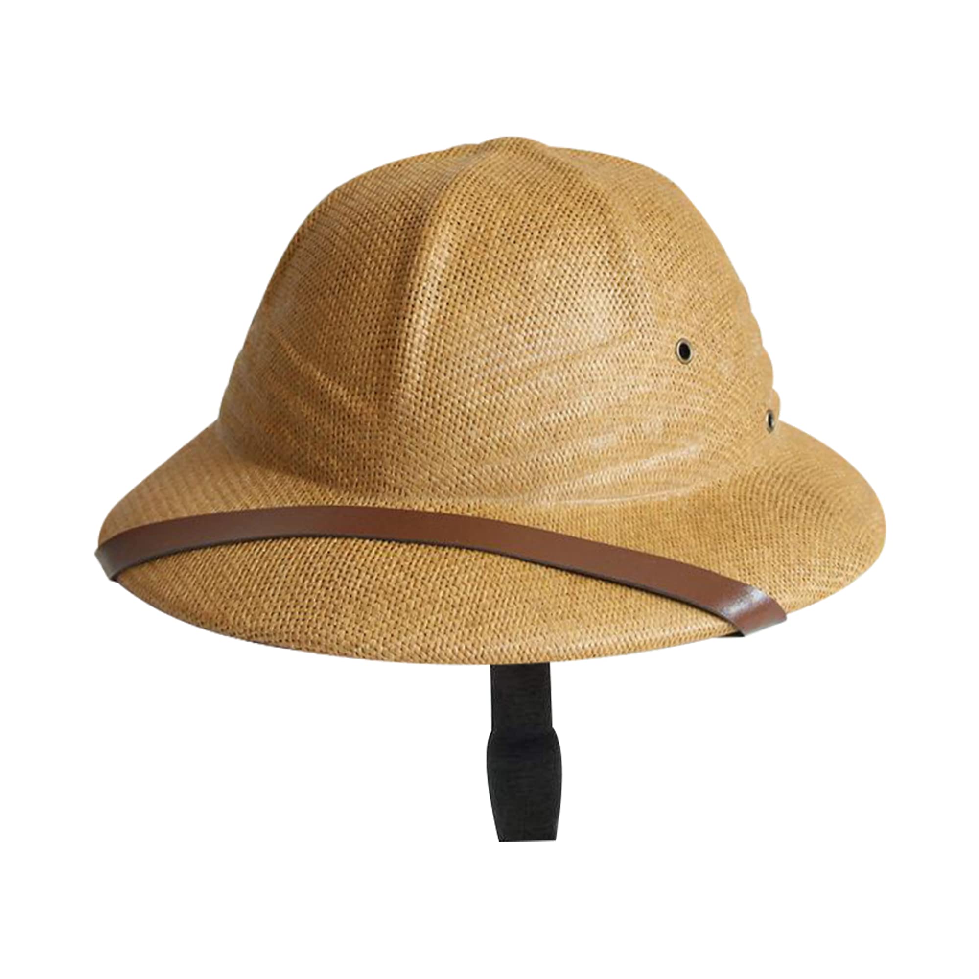 Photo 1 of 100% Straw Helmet Pith Sun Hat Summer Men Vietnam War Army Hat Dad Boater Bucket Hats Safari Jungle Miners Cap