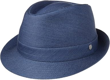 denim trilby hat