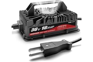 YILEIDE 36 Volt Golf Carts Battery Charger for 18 AMP EZGO & Yamaha - Crowfoot Plug